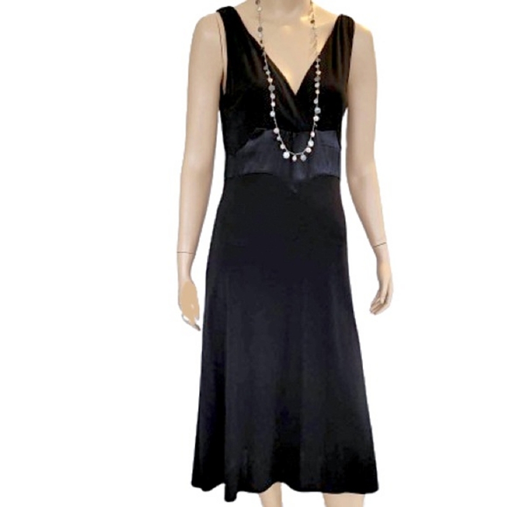 NINE WEST Vintage Black Evening Dress size 6